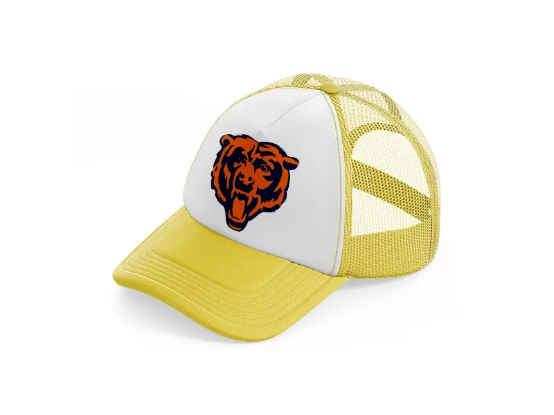 chicago bears emblem-yellow-trucker-hat