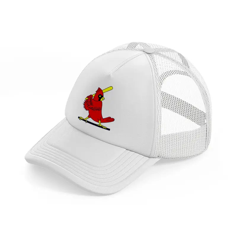 st louis cardinals bird white trucker hat