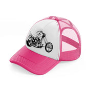 harley davidson bike neon pink trucker hat