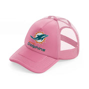 miami dolphins supporter-pink-trucker-hat