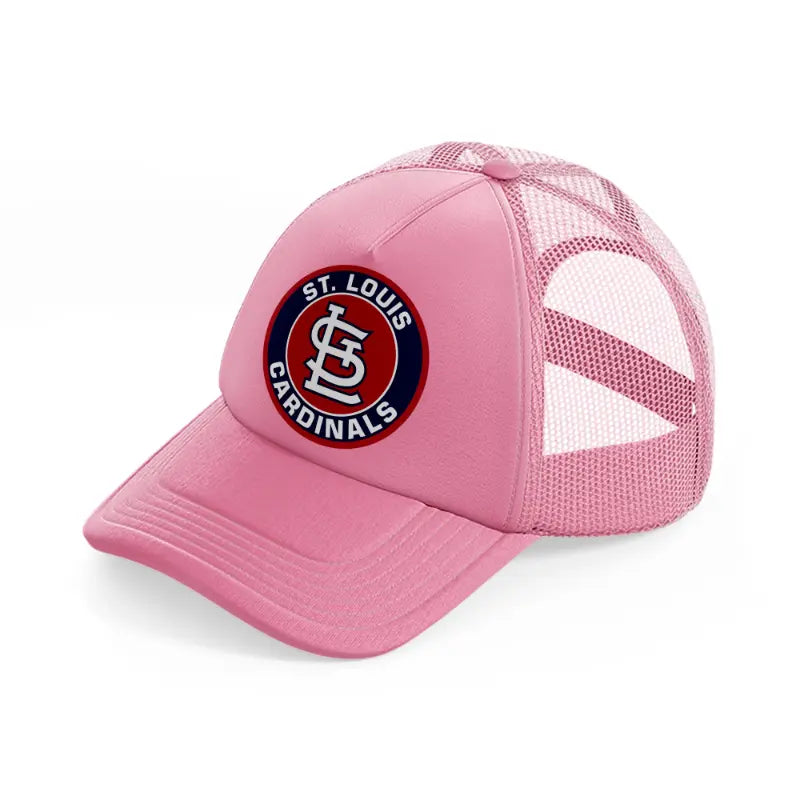 st louis cardinals badge-pink-trucker-hat