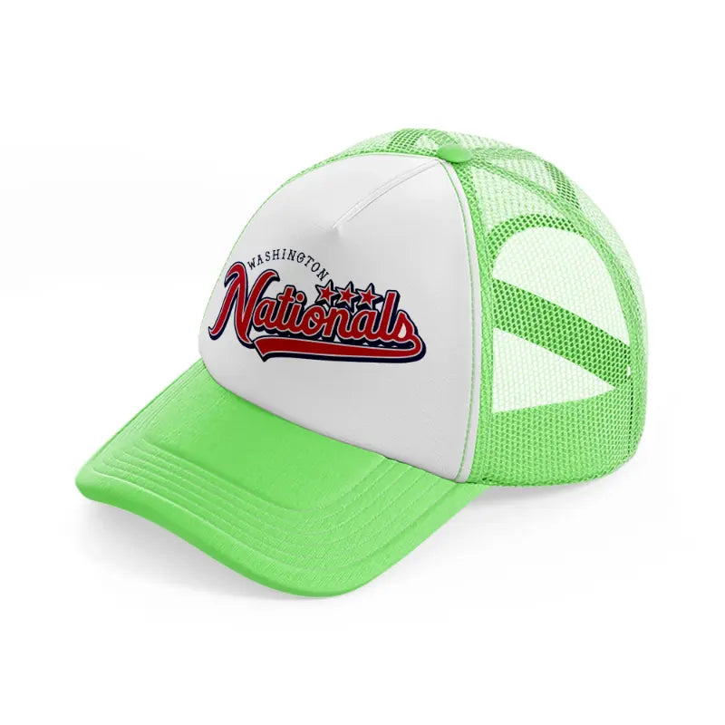 washington nationals-lime-green-trucker-hat