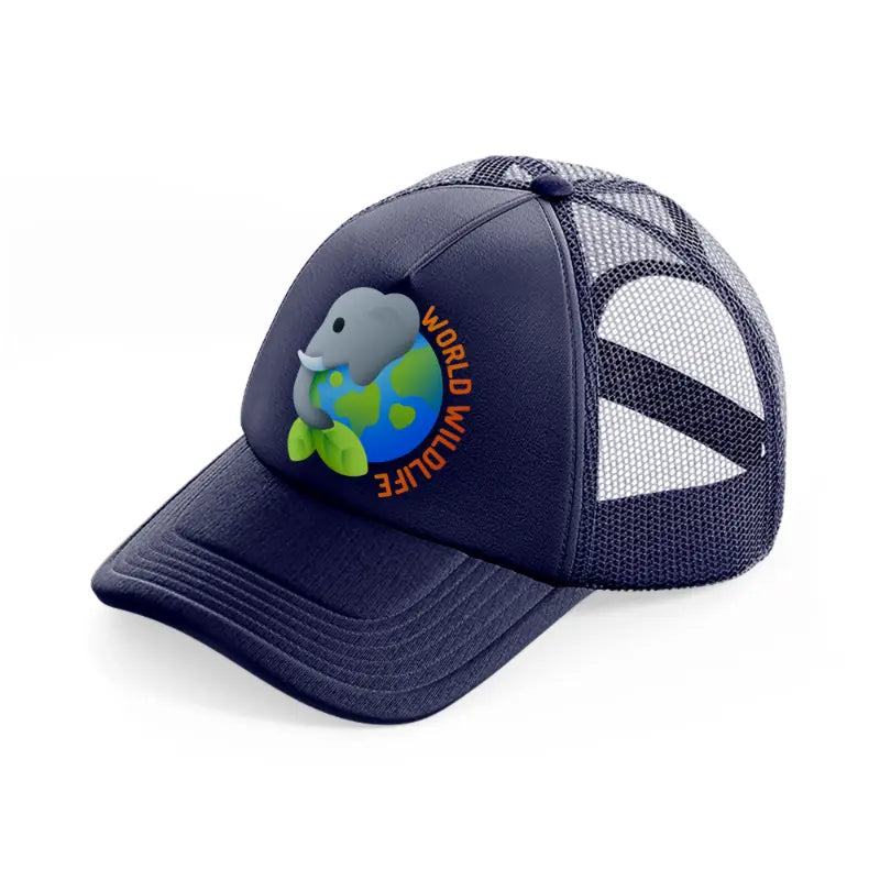 world-wildlife-day-navy-blue-trucker-hat
