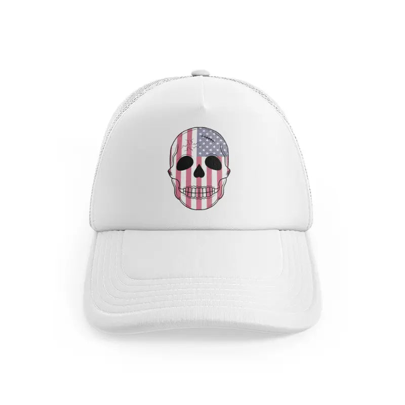 Usa Skull Headwhitefront-view