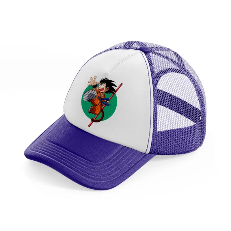 goku purple trucker hat