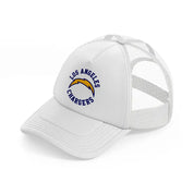 los angeles chargers circle white trucker hat