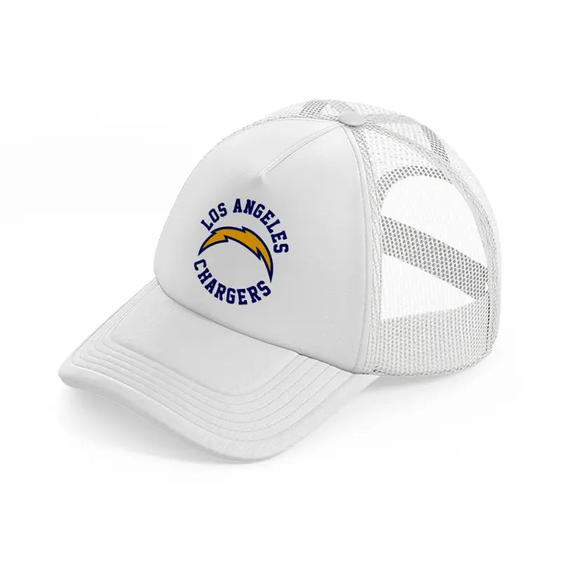 los angeles chargers circle-white-trucker-hat