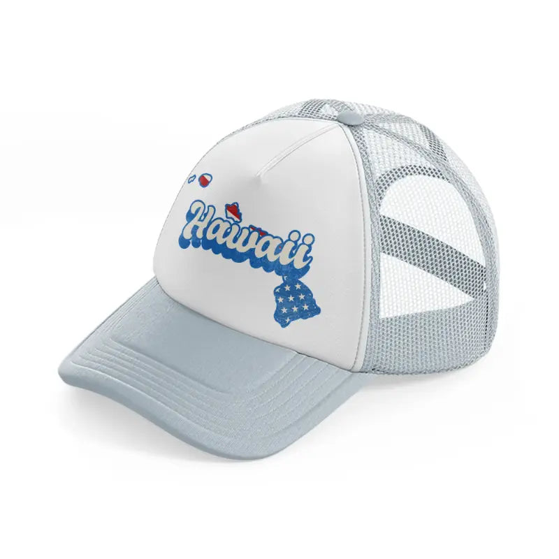 hawaii flag grey trucker hat