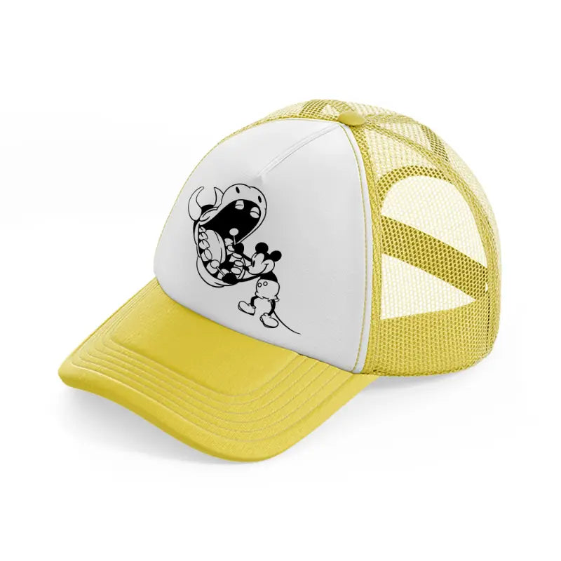 mickey drums yellow trucker hat