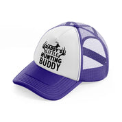 daddy's little hunting buddy-purple-trucker-hat