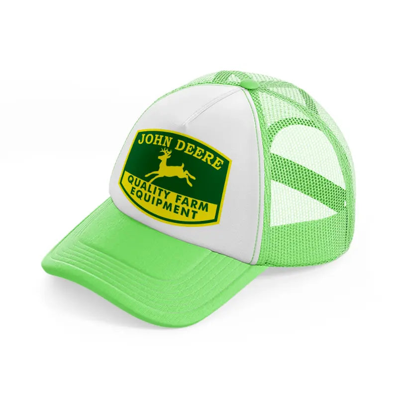 john deere quality farm equipment-lime-green-trucker-hat