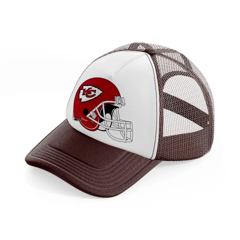 kansas city chiefs helmet-brown-trucker-hat