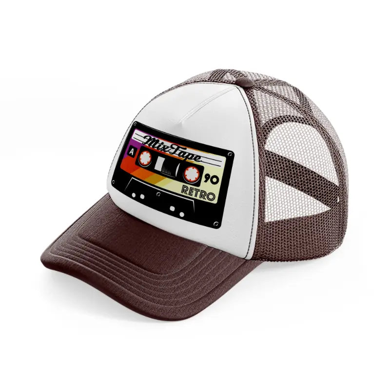 cassette tapes brown trucker hat