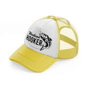 weekend hooker yellow trucker hat