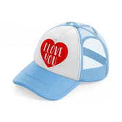 i love you-sky-blue-trucker-hat