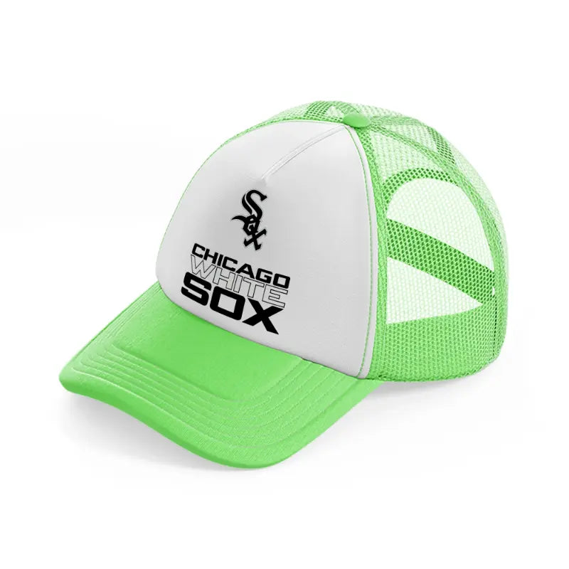 chicago white sox logo lime green trucker hat