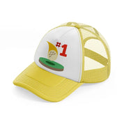 hole in one-yellow-trucker-hat