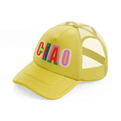 ciao gold trucker hat