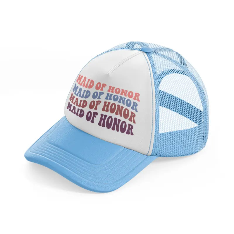 maid of honor enhanced color-sky-blue-trucker-hat