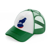 buffalo bills on ball-green-and-white-trucker-hat