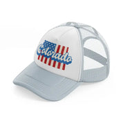 colorado flag grey trucker hat