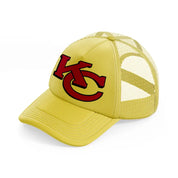 kansas city chiefs logo-gold-trucker-hat