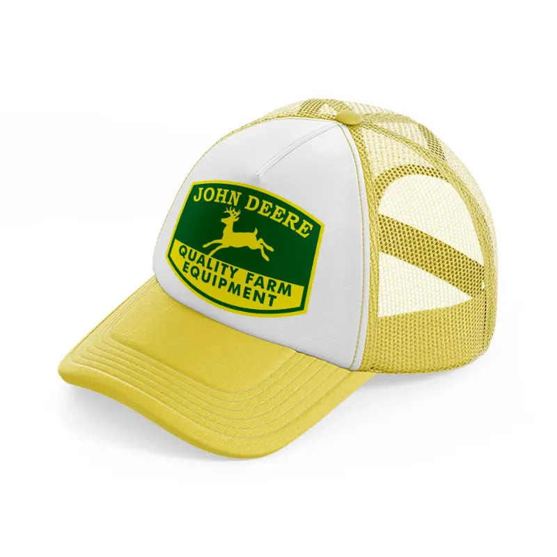 john deere quality farm equipment-yellow-trucker-hat