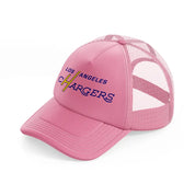 los angeles chargers vintage-pink-trucker-hat