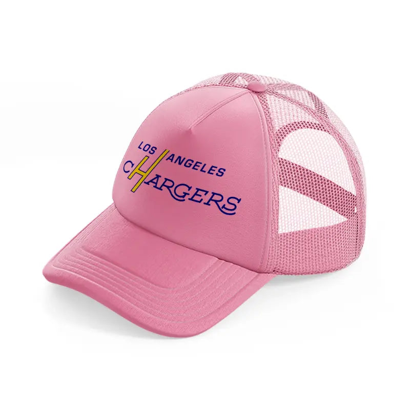 los angeles chargers vintage-pink-trucker-hat