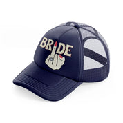 bride navy blue trucker hat