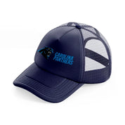 carolina panthers full logo-navy-blue-trucker-hat