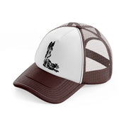 dark art work-brown-trucker-hat