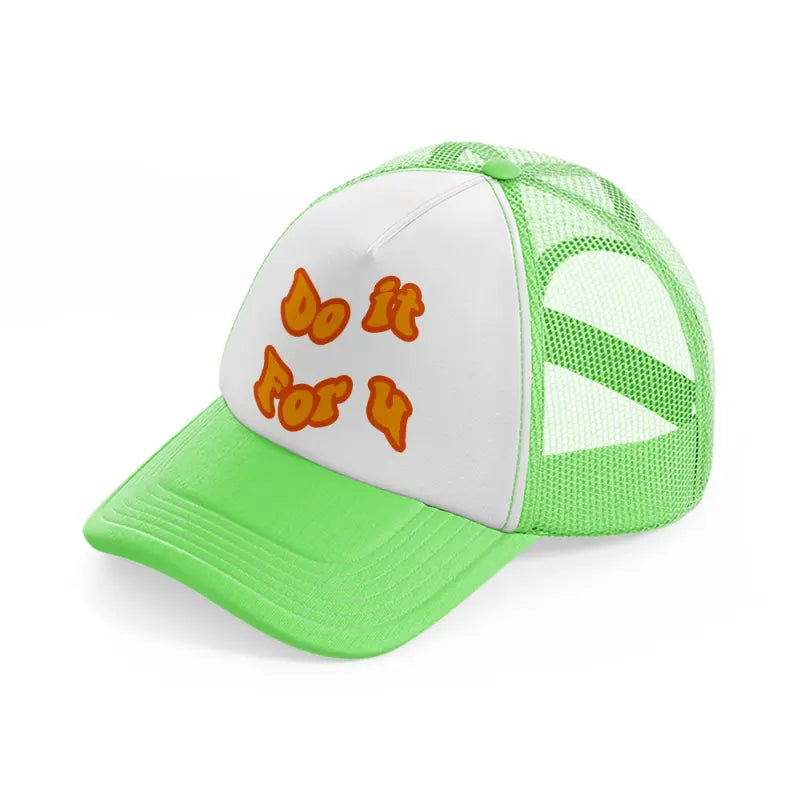 quote 05 lime green trucker hat