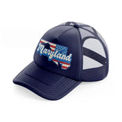 maryland flag-navy-blue-trucker-hat