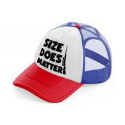 size does matter bold-multicolor-trucker-hat