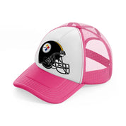 pittsburgh steelers helmet-neon-pink-trucker-hat