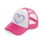 purple heart-neon-pink-trucker-hat