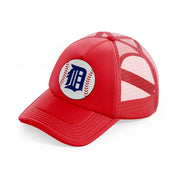 detroit tigers ball red trucker hat