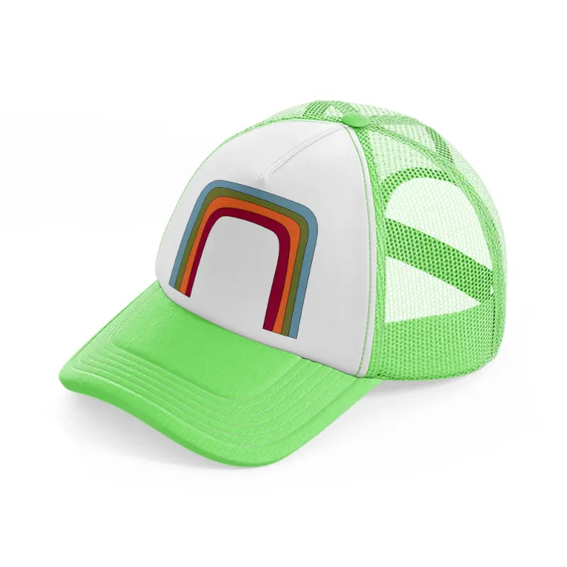 groovy shapes 02 lime green trucker hat