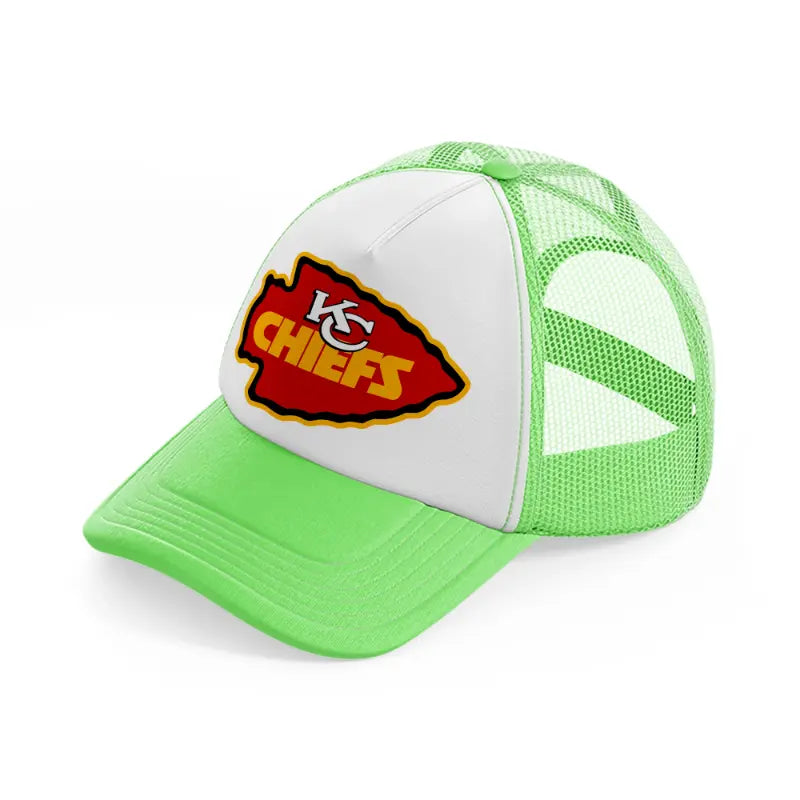 kc chiefs-lime-green-trucker-hat