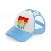 golf ball multicolor-sky-blue-trucker-hat
