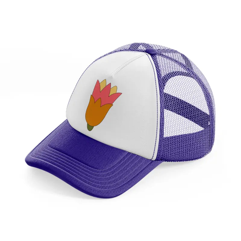 floral elements-36-purple-trucker-hat