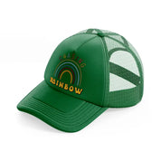 groovy quotes 02 green trucker hat