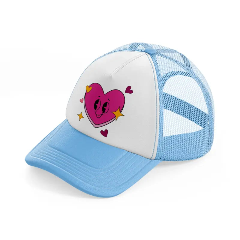 purple heart-sky-blue-trucker-hat