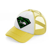 seattle seahawks super hero-yellow-trucker-hat