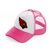 arizona cardinals emblem-neon-pink-trucker-hat