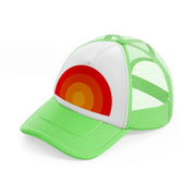 sunset abstract lime green trucker hat