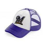 m brewers-purple-trucker-hat