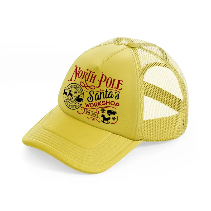 north pole santa -gold-trucker-hat