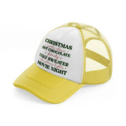 christmas santa clause hot chocolate-yellow-trucker-hat